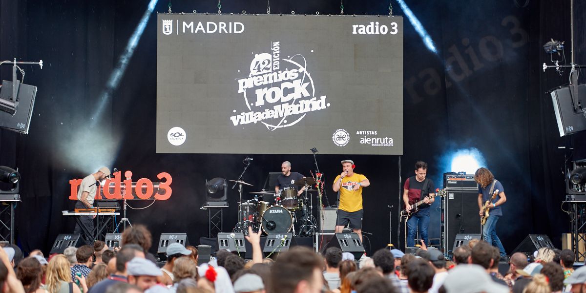 La  actuación de Morreo, primer Premio Rock Villa de Madrid. Foto de Fernando Tribiño.