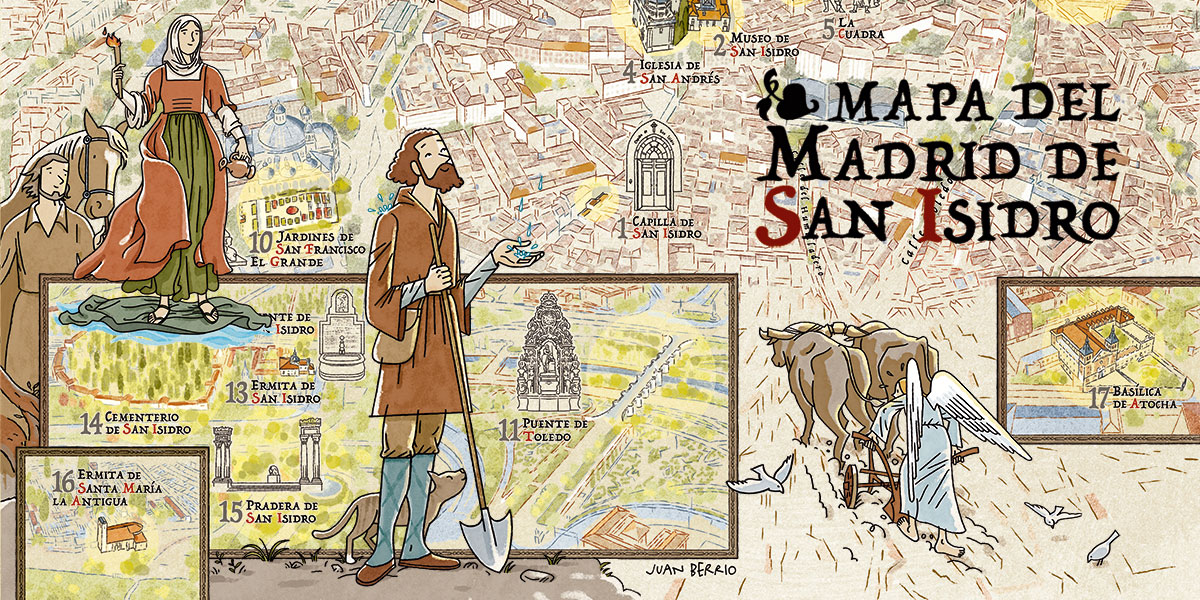 Mapa cultural ilustrado 'El Madrid de San Isidro'