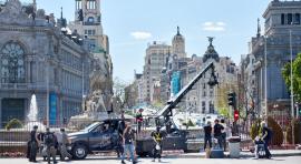 Rodaje de la superproducción 'Way Down' de Jaume Balagueró en Madrid © José Haro