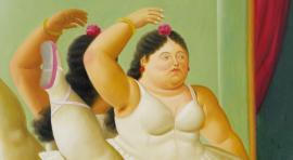 Fernando Botero: "Bailarina en la barra" (2001, óleo sobre lienzo)