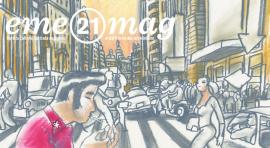 La portada firmada por Javier de Juan viaja al pasado, a una Gran Vía del año 1986