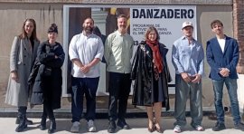 Rivera de la Cruz, junto a otros participantes de la presentación de la programación de Danzadero, este miércoles, en Matadero Madrid