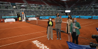 Andrea Levy ha visitado las instalaciones del Torneo de Tenis Mutua Open Madrid que se celebrará desde el 27 de abril al 9 de mayo en la Caja Mágica