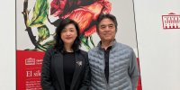 Qianpeng Li y Hiroshi Koike, este miércoles, tras la presentación