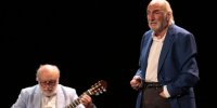 Héctor Alterio y José Luis Merlínen Recital ‘Como hace 3000 años’.  Foto de Facundo Pechervsky.