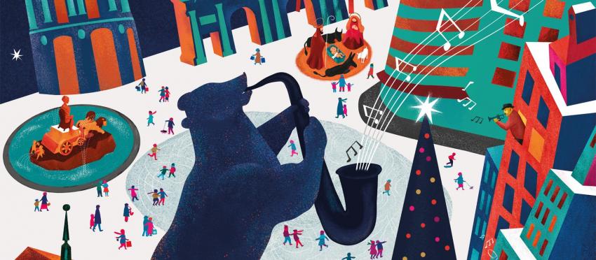 La ilustradora Irene Blasco evoca el espíritu de la Navidad en el número de diciembre de M21 Magazine