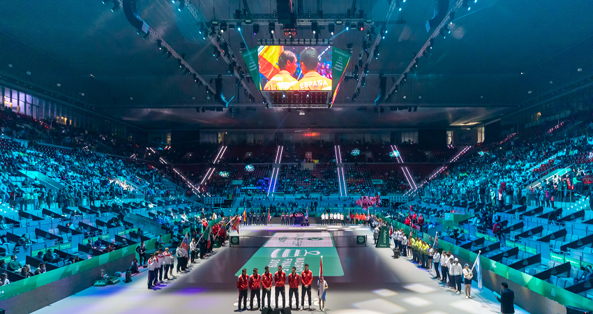 El nuevo formato de la Copa Davis se estrenó en 2019 en la Caja Mágica.  Este año se celebra en el Madrid Arena.©Álvaro López del Cerro-Madrid Destino