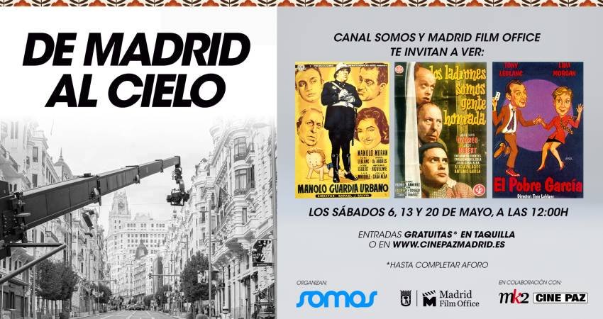 Cartel ciclo de cine "De Madrid al cielo"