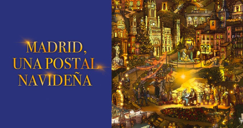 Cartel campaña 'Madrid, una postal navideña'