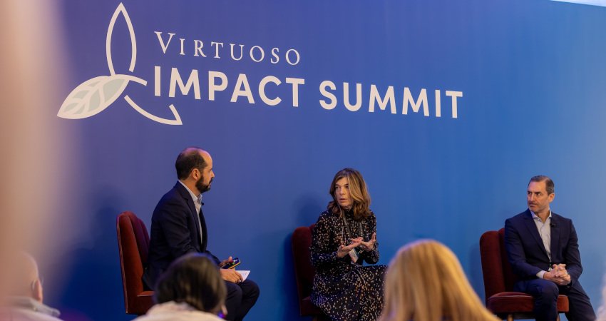 El director de Turismo de Madrid, Héctor Coronel, la presidenta del Círculo Fortuny, Xandra Falcó, y el vicepresidente de Sostenibilidad de Virtuoso, Javier Arredondo