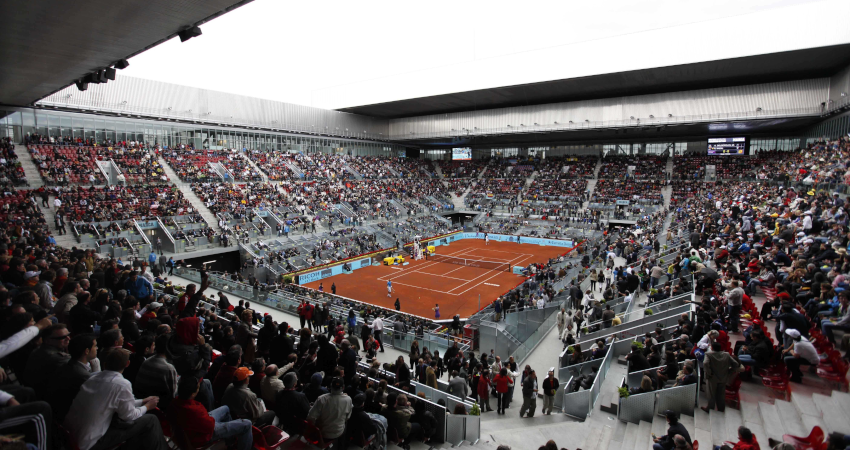 Imagen de archivo. Interior Caja Mágica durante competición deportiva