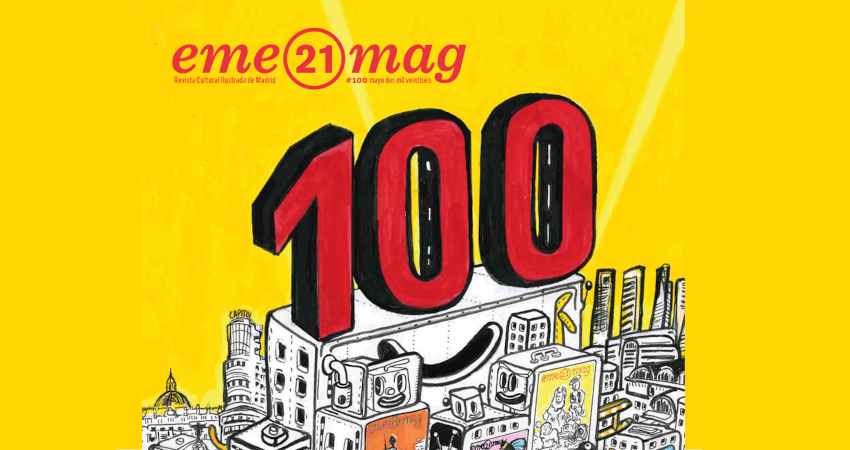 Imagen de la portada del número 100 de la revista eme21mag