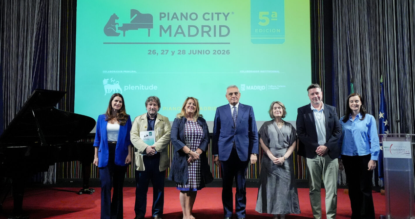 La delegada de Cultura, Turismo y Deporte, Marta Rivera de la Cruz, presenta la quinta edición de Piano City Madrid