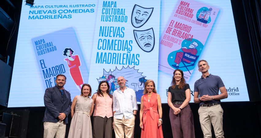 La concejala delegada de Turismo, Almudena Maíllo, ha presentado hoy la tercera edición de ‘Madrid en la pantalla’ y el mapa cultural ilustrado ‘Nuevas comedias madrileñas’