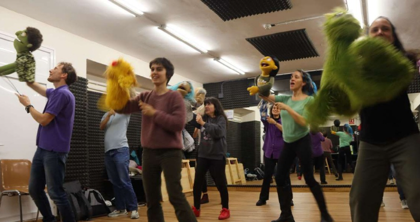 Participantes en CREA Laboratorio de creación titiritera